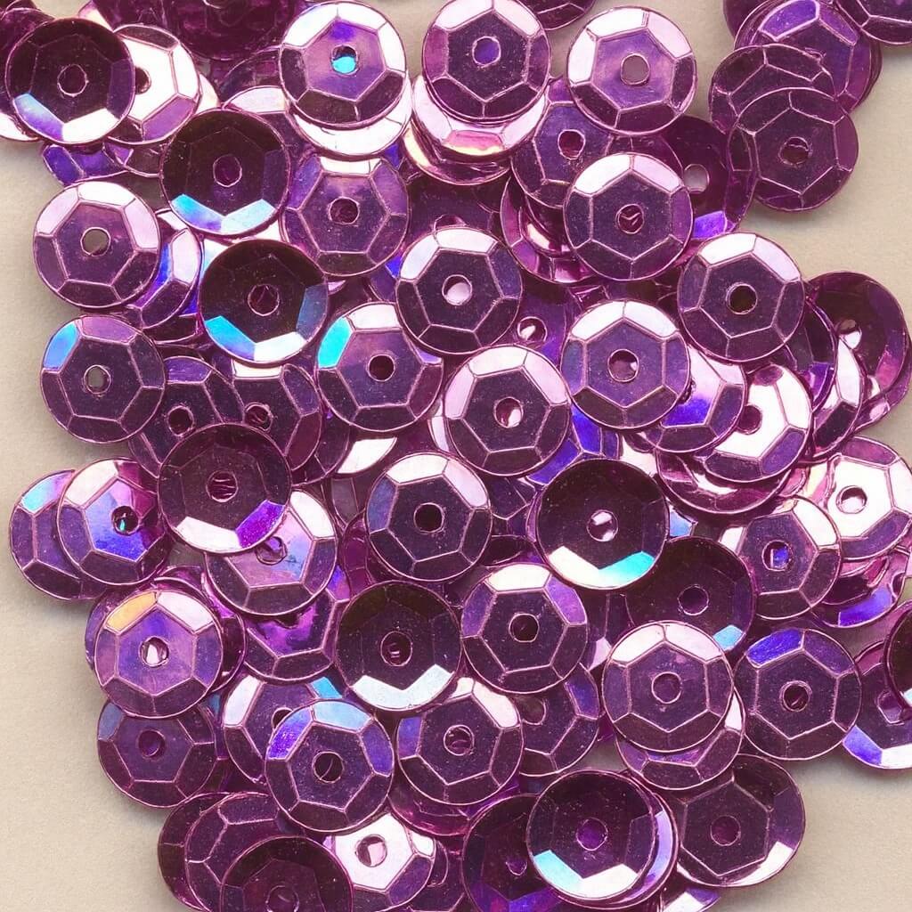 Pose med rosa 6 mm pailletter, 500 stk., skinnende dekorationspalietter i klar emballage.