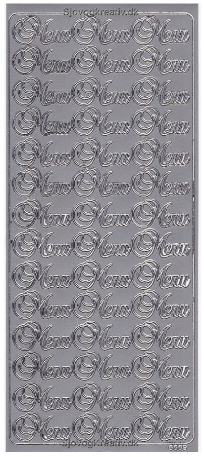 Stickers med Menu i Sølv – Elegant Dekoration til Menuer