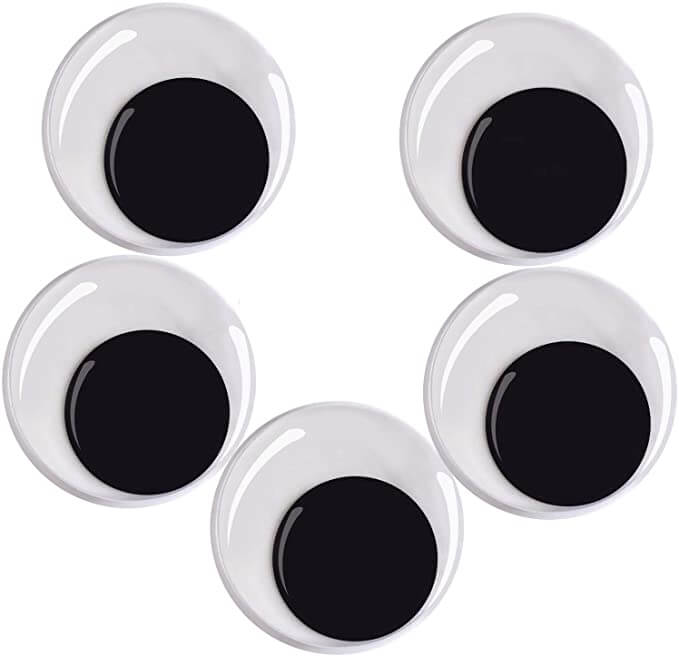 Selvklæbende rulleøjne runde 20mm