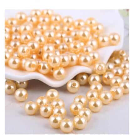 Voksperler runde gule 4mm til smykkefremstilling