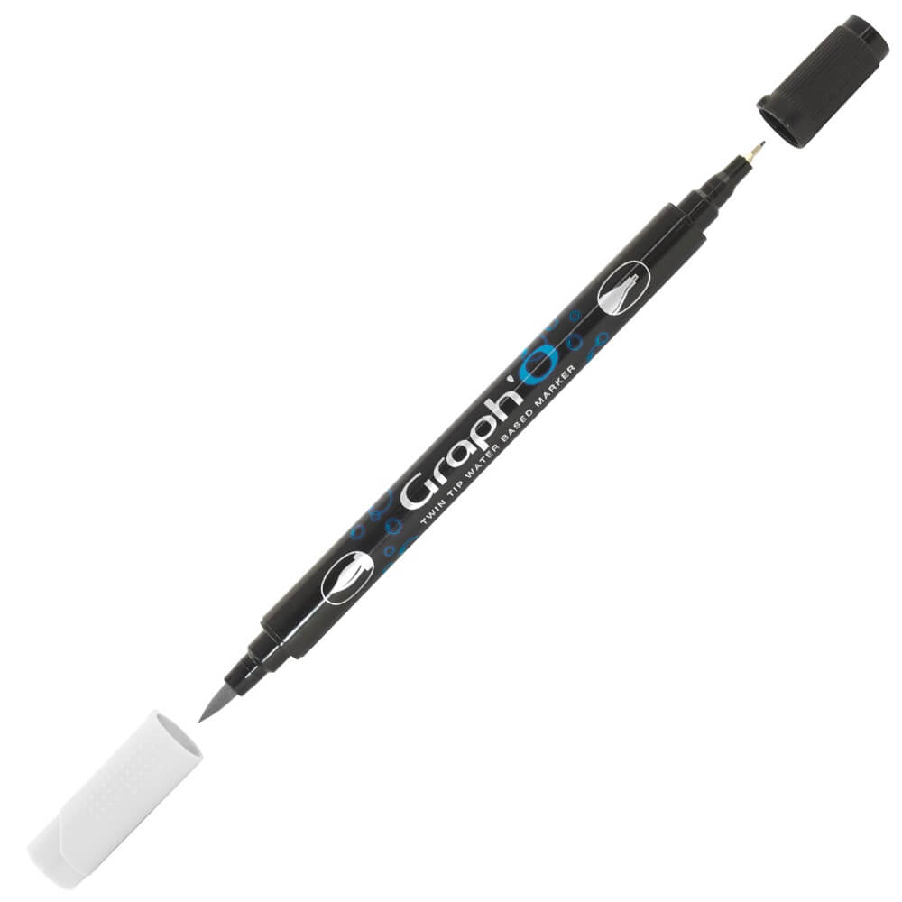 GRAPH'O Twin Tip Marker GO09503 Neutral Grey Light 3 vandbaserede tusser