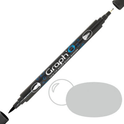 GRAPH'O Twin Tip Marker GO09503 Neutral Grey Light 3 vandbaserede tusser