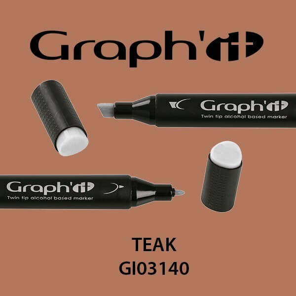 GRAPH'IT Twin Tip Marker GI03140 Teak tusser