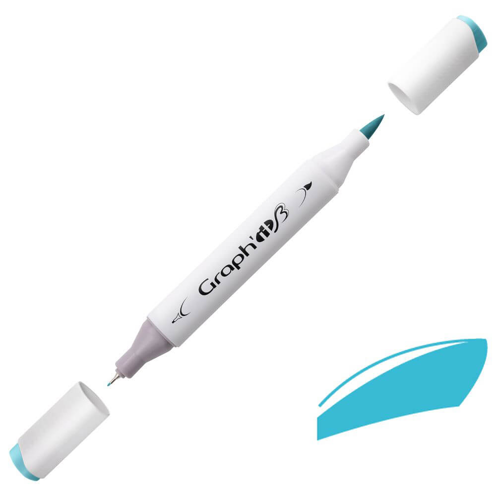 Graph'it Twin Brush Markers GI87145 Lagoon alkoholbaseret tusser
