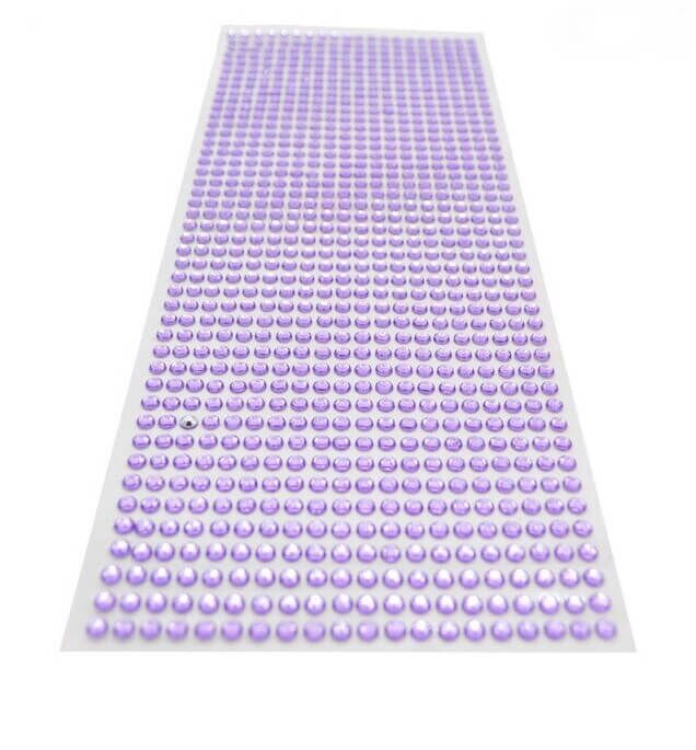 Lys lilla selvklæbende rhinsten