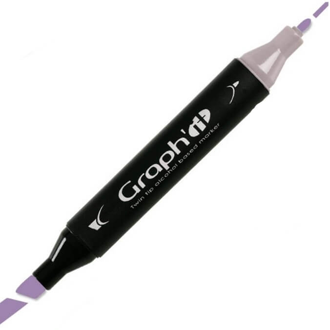 GRAPH'IT Twin Tip Marker GI06125 Mauve Alkoholbaserede Penseltusser