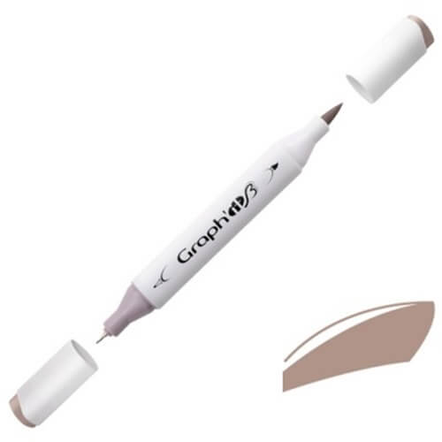 Graph'it Twin Brush Markers GI89406 Warm Grey 6 alkoholbaseret tusser