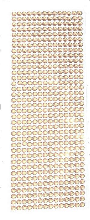 selvklæbende runde rhinsten Champagne