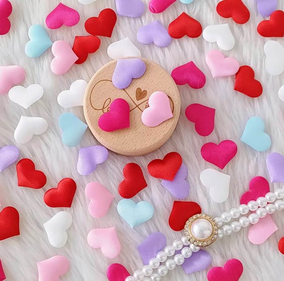 store stof hjerter mix