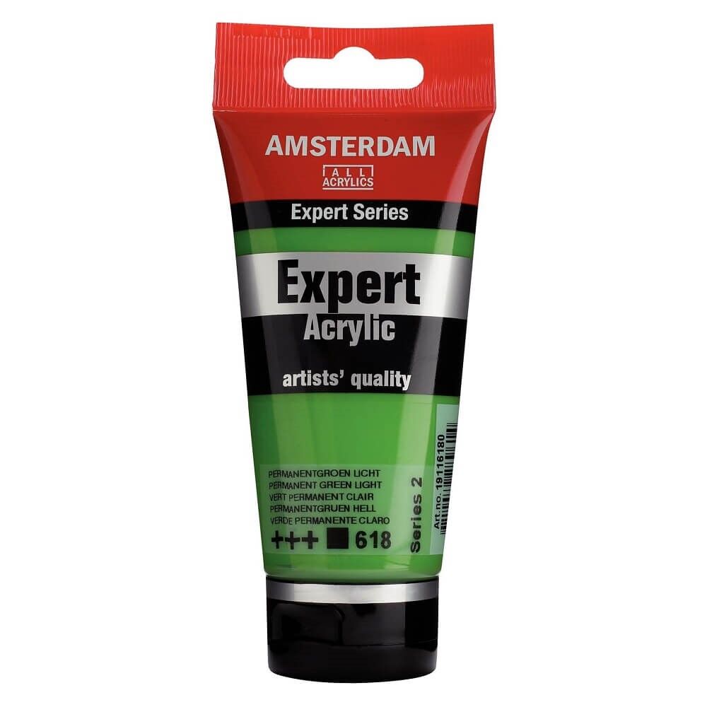 Grøn Amsterdam Expert akrylmaling 75 ml Permanent Green Light