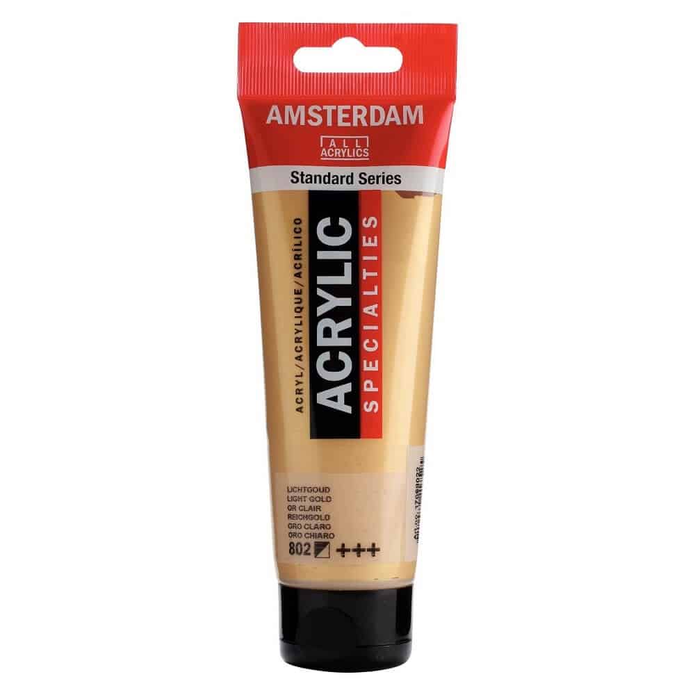 Amsterdam Standard akrylmaling Light Gold 802 120ml