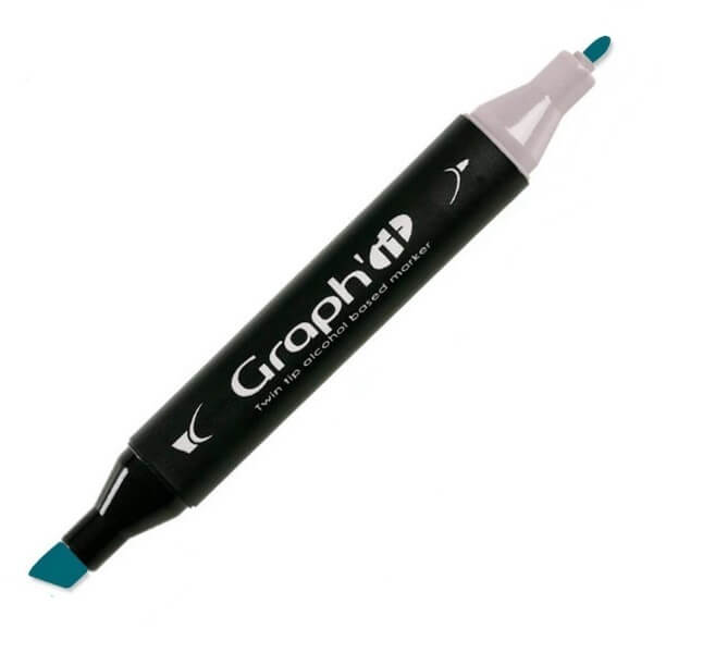 GRAPH'IT Twin Tip Marker GI07280 Peacock påfugleblå alkoholbaseret tusser