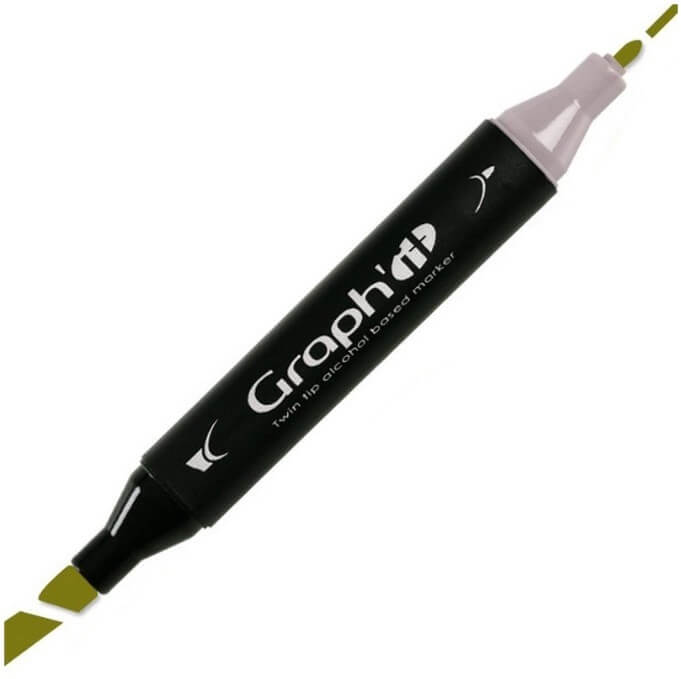 Graph'IT Twin Tip Marker GI08290 Olive Alkoholbaserede Penseltusser