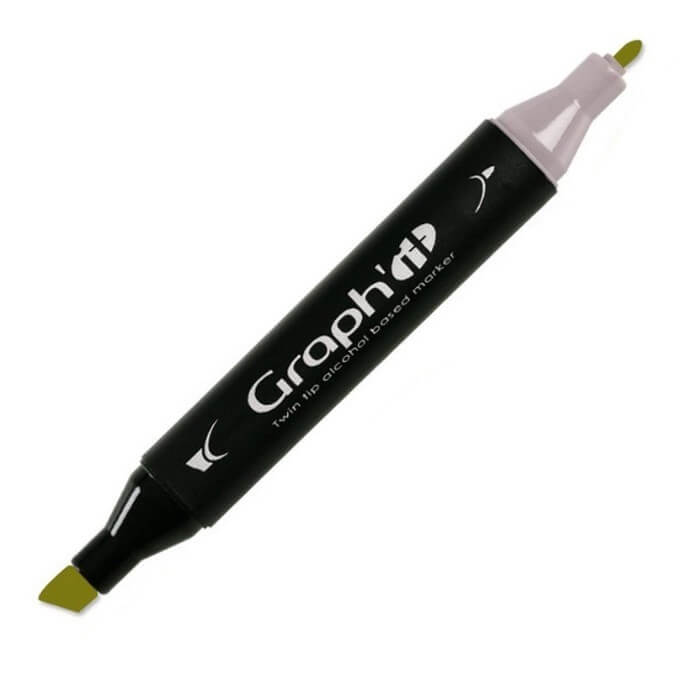 Graph'IT Twin Tip Marker GI08290 Olive Alkoholbaserede Penseltusser