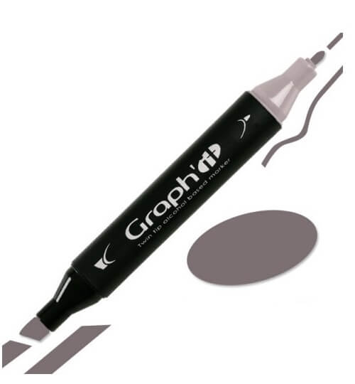 Graph'IT Twin Tip Marker GI09306 Pink Grey 6 Alkoholbaserede Penseltusser