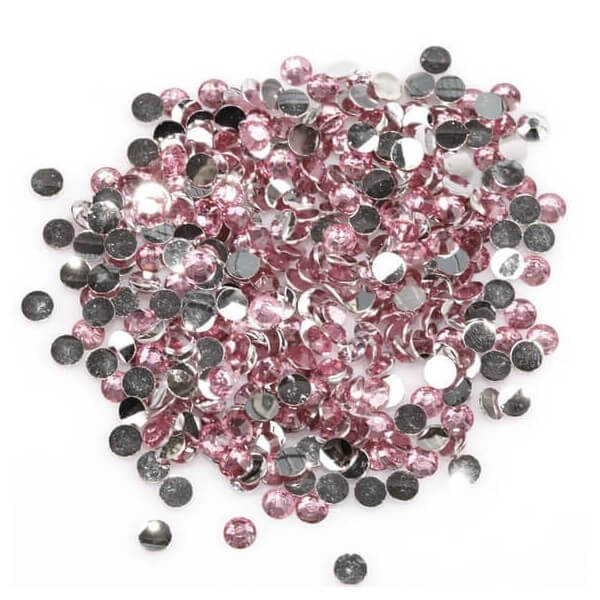 Rhinsten 6mm lyserøde