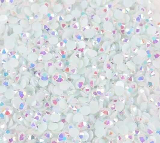 Rhinsten iriserende klar hvid