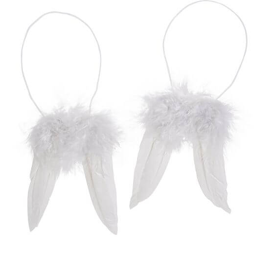 Englevinger af fjer hvid