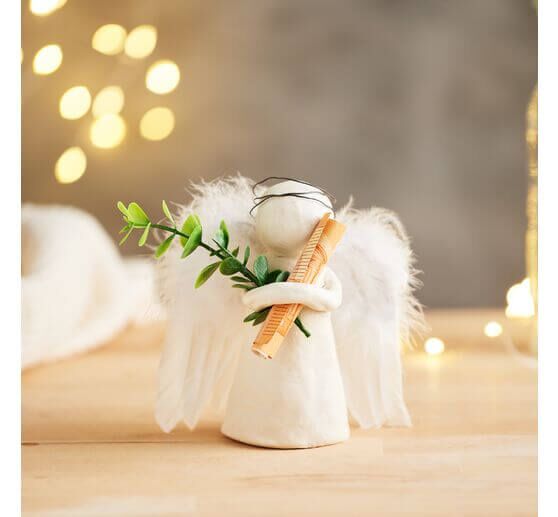 Englevinger af fjer hvid