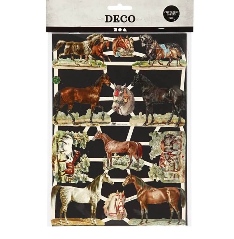 Glansbilleder med heste