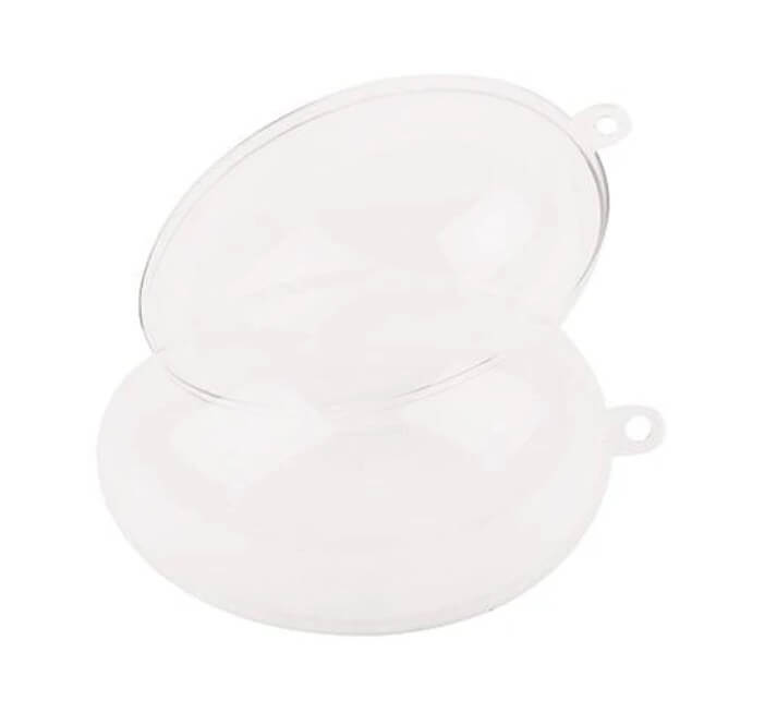 Plastik æg 2-delt transparent