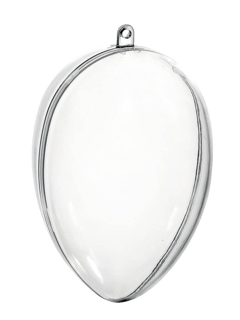 Plastik æg 2-delt transparent