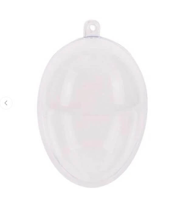 Plastik æg 2-delt transparent