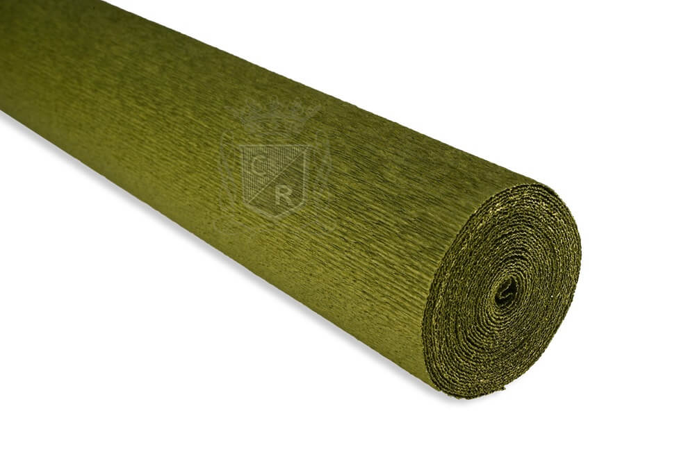 Cartotecnica Rossi Artistica Crepepapir Oliven grøn 50x150cm 90g til papirblomster