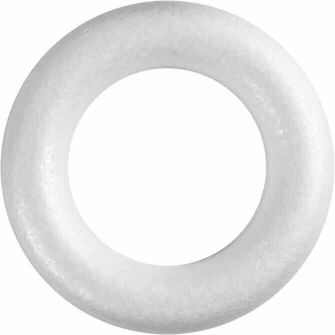 Styropor ring med flad bagside