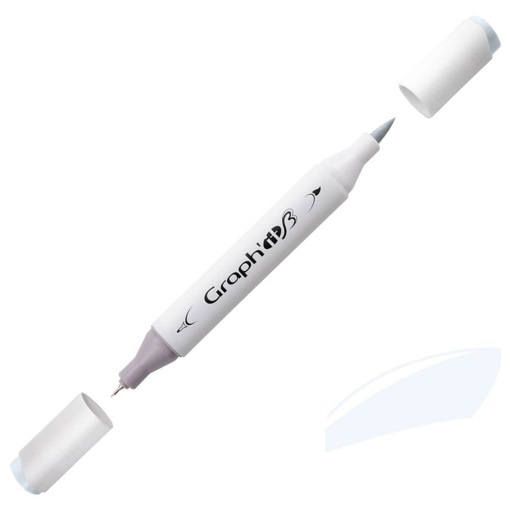 Graph'it Twin Brush Marker GI87101 Glass alkoholbaseret tusch med brush og fin spids
