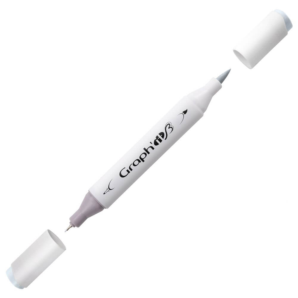Graph'it Twin Brush Marker GI87101 Glass alkoholbaseret tusch med brush og fin spids