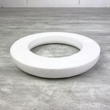 Styropor ring med flad bagside