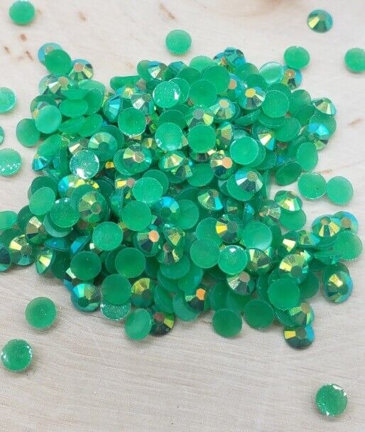 Rhinsten 4mm iriserende grønne