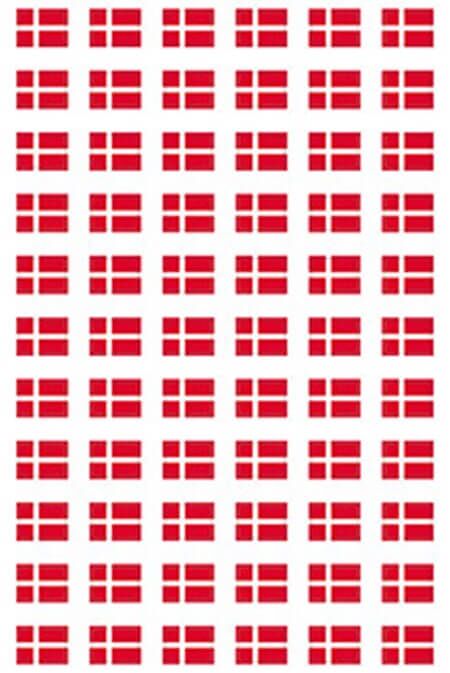 Stickers med små dannebrogsflag