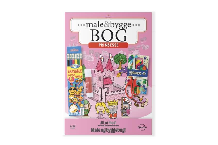 CREAZOO Male og byggebog Prinsesser