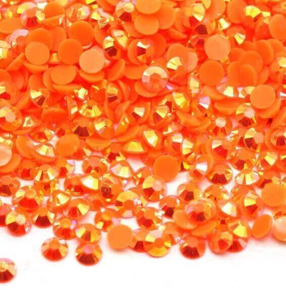 Rhinsten 5mm iriserende orange