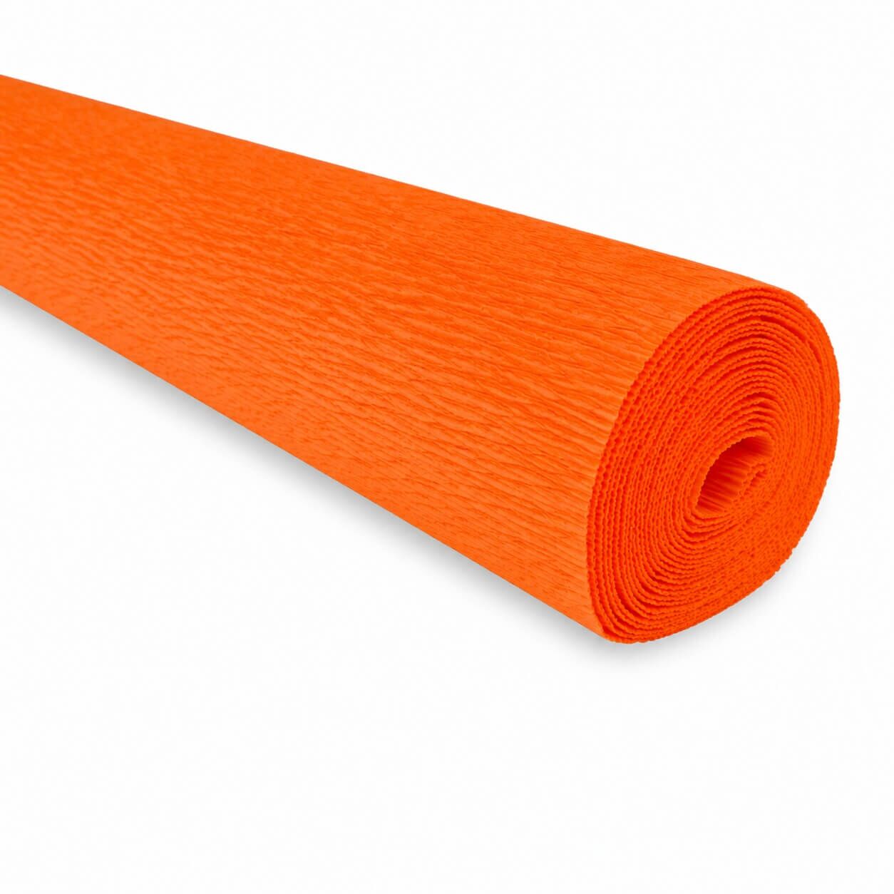 Packshot af Cartotecnica Rossi Superior Florist crepepapir orange 50x250 cm 180g på hvid baggrund